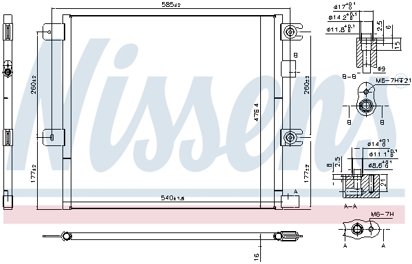 NISSENS 940494 Condensatore, Climatizzatore-Condensatore, Climatizzatore-Ricambi Euro