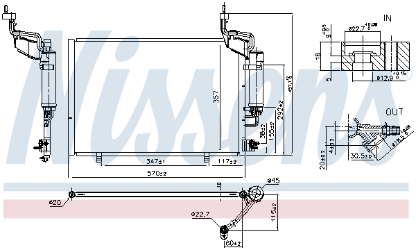 NISSENS 940526 Condensatore, Climatizzatore-Condensatore, Climatizzatore-Ricambi Euro