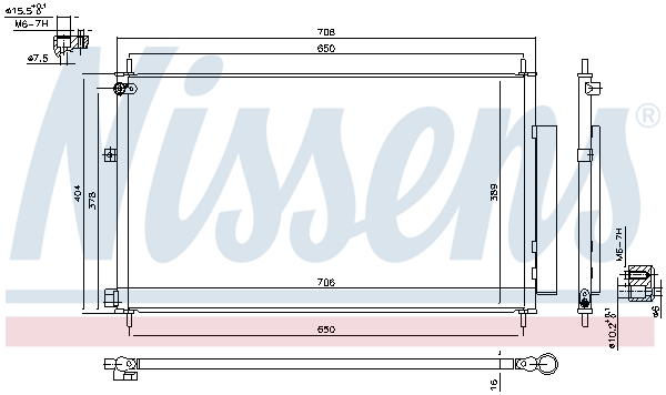 NISSENS 940538 Condensatore, Climatizzatore-Condensatore, Climatizzatore-Ricambi Euro