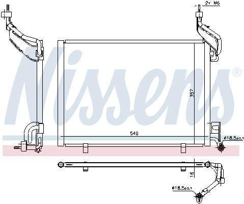 NISSENS 940540 Condensatore, Climatizzatore