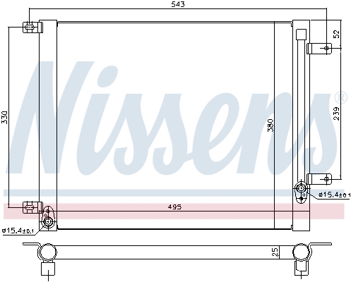 NISSENS 940542 Condensatore, Climatizzatore-Condensatore, Climatizzatore-Ricambi Euro