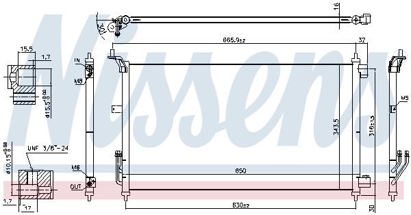 NISSENS 940557 Condensatore, Climatizzatore-Condensatore, Climatizzatore-Ricambi Euro