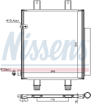 NISSENS 940561 Condensatore, Climatizzatore-Condensatore, Climatizzatore-Ricambi Euro