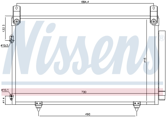 NISSENS 940566 Condensatore, Climatizzatore-Condensatore, Climatizzatore-Ricambi Euro