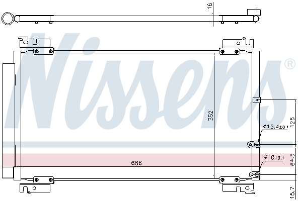 NISSENS 940574 Condensatore, Climatizzatore-Condensatore, Climatizzatore-Ricambi Euro