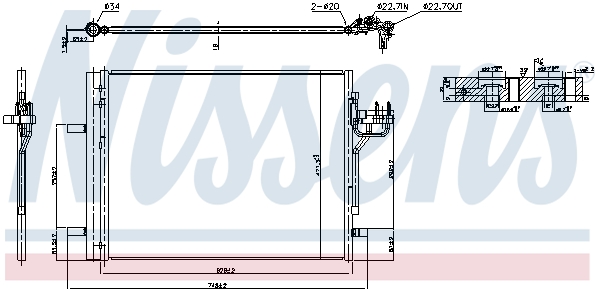 NISSENS 940586 Condensatore, Climatizzatore-Condensatore, Climatizzatore-Ricambi Euro