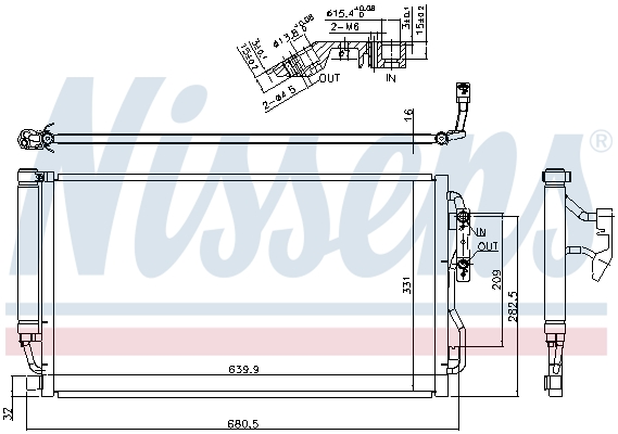 NISSENS 940590 Condensatore, Climatizzatore-Condensatore, Climatizzatore-Ricambi Euro