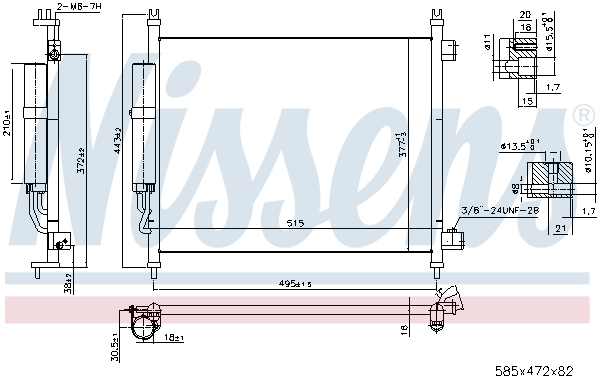 NISSENS 940600 Condensatore, Climatizzatore-Condensatore, Climatizzatore-Ricambi Euro