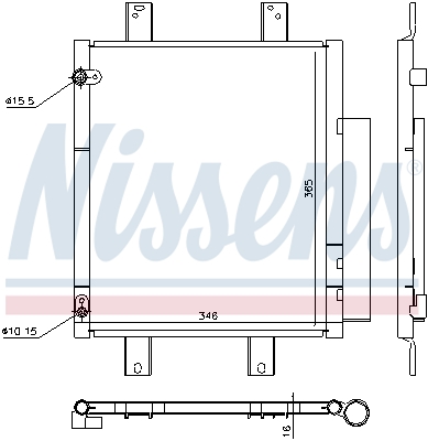 NISSENS 940612 Condensatore, Climatizzatore