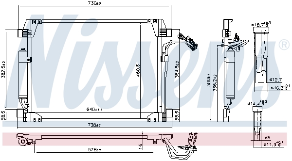 NISSENS 940622 Condensatore, Climatizzatore