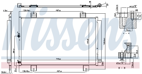 NISSENS 940640 Condensatore, Climatizzatore-Condensatore, Climatizzatore-Ricambi Euro