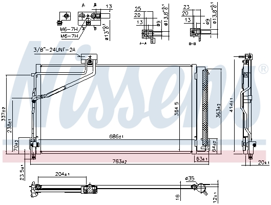 NISSENS 940657 Condensatore, Climatizzatore-Condensatore, Climatizzatore-Ricambi Euro