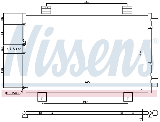 NISSENS 940697 Condensatore, Climatizzatore-Condensatore, Climatizzatore-Ricambi Euro