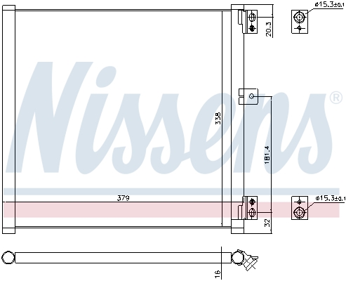 NISSENS 940704 Condensatore, Climatizzatore