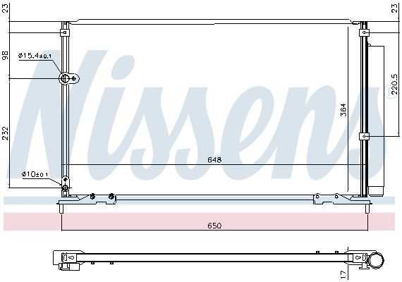 NISSENS 940707 Condensatore, Climatizzatore