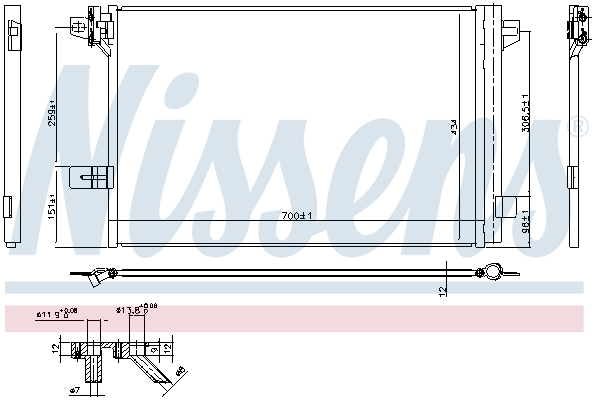 NISSENS 940732 Condensatore, Climatizzatore-Condensatore, Climatizzatore-Ricambi Euro