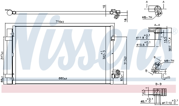 NISSENS 940750 Condensatore, Climatizzatore