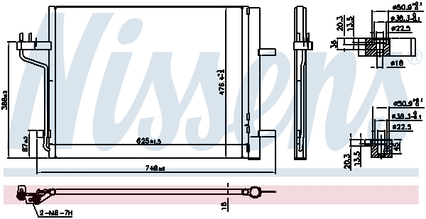 NISSENS 940767 Condensatore, Climatizzatore