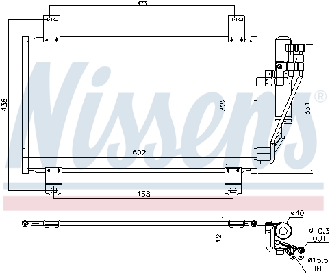 NISSENS 940779 Condensatore, Climatizzatore-Condensatore, Climatizzatore-Ricambi Euro