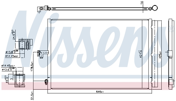 NISSENS 940780 Condensatore, Climatizzatore