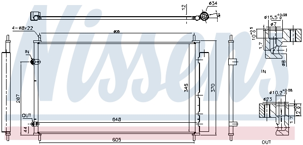 NISSENS 940804 Condensatore, Climatizzatore-Condensatore, Climatizzatore-Ricambi Euro