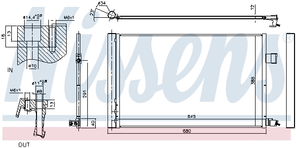 NISSENS 940808 Condensatore, Climatizzatore-Condensatore, Climatizzatore-Ricambi Euro