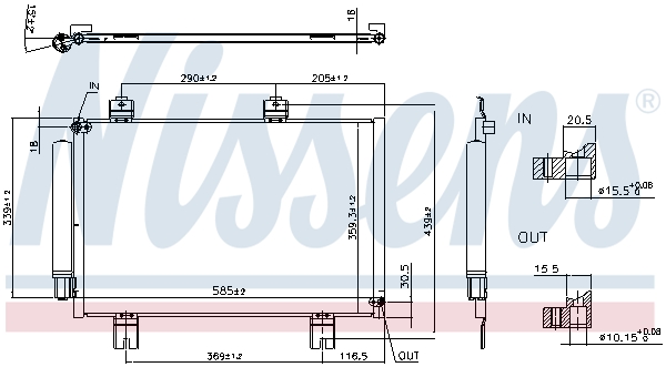 NISSENS 940810 Condensatore, Climatizzatore-Condensatore, Climatizzatore-Ricambi Euro