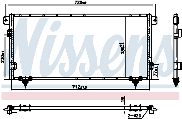 NISSENS 940838 Condensatore, Climatizzatore