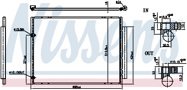 NISSENS 940848 Condensatore, Climatizzatore-Condensatore, Climatizzatore-Ricambi Euro