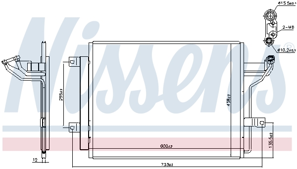 NRF 350405 EASY FIT Kondensator, klimaanlegg