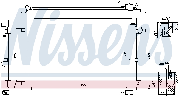 NISSENS 941050 Condensatore, Climatizzatore-Condensatore, Climatizzatore-Ricambi Euro