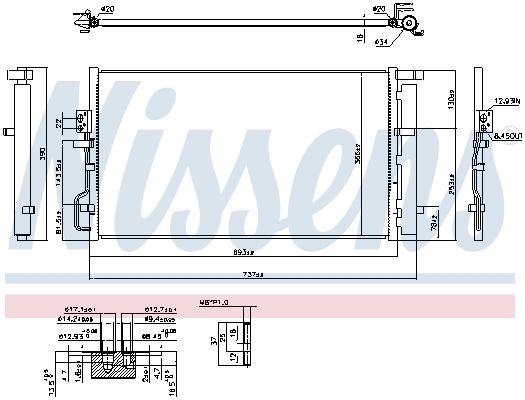 NISSENS 941063 Condensatore, Climatizzatore