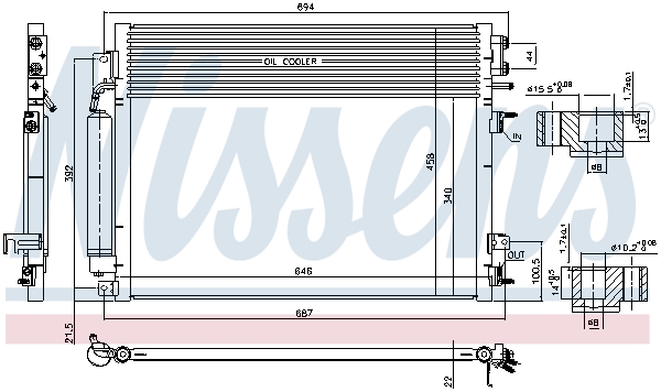 NISSENS 941084 Condensatore, Climatizzatore