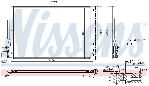 NISSENS 941088 Condensatore, Climatizzatore-Condensatore, Climatizzatore-Ricambi Euro