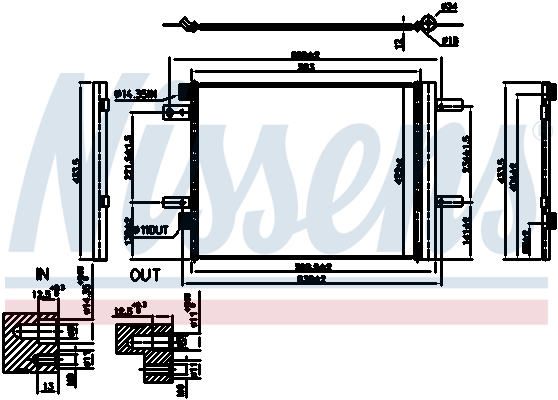 NISSENS 941091 Condensatore, Climatizzatore-Condensatore, Climatizzatore-Ricambi Euro