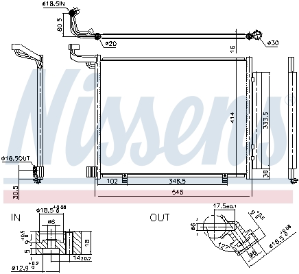 NISSENS 941094 Condensatore, Climatizzatore