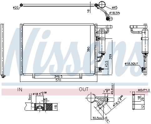 NISSENS 941101 Condensatore, Climatizzatore