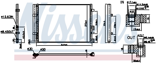 NISSENS 941129 Condensatore, Climatizzatore