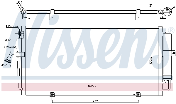 NISSENS 941145 Condensatore, Climatizzatore