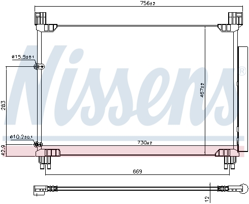 NISSENS 941147 Condensatore, Climatizzatore