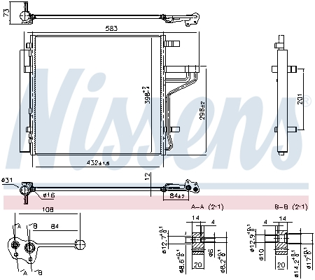 NISSENS 941184 Condensatore, Climatizzatore