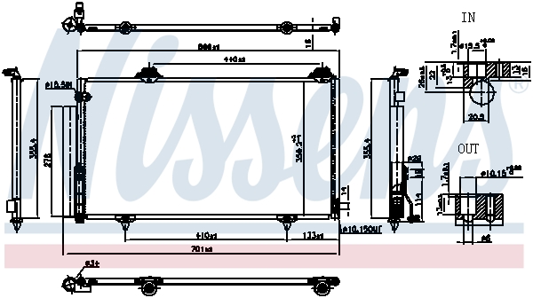 NISSENS 941252 Condensatore, Climatizzatore-Condensatore, Climatizzatore-Ricambi Euro