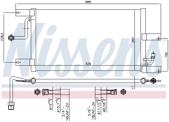 NISSENS 94197 Condensatore, Climatizzatore-Condensatore, Climatizzatore-Ricambi Euro