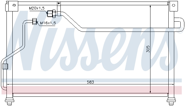 NISSENS 94293 Condensatore, Climatizzatore