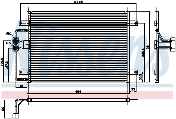 NISSENS 94323 Condensatore, Climatizzatore