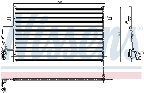 NISSENS 94345 Condensatore, Climatizzatore