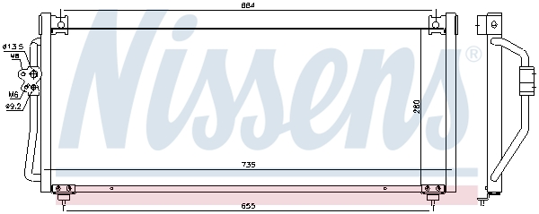 NISSENS 94368 Condensatore, Climatizzatore