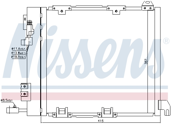 NISSENS 94385 Condensatore, Climatizzatore