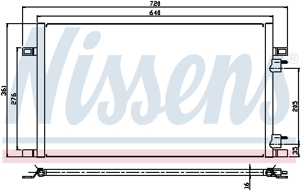 NISSENS 94386 Condensatore, Climatizzatore