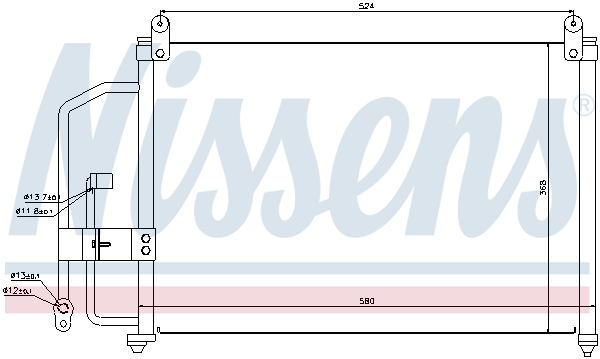 NISSENS 94412 Condensatore, Climatizzatore